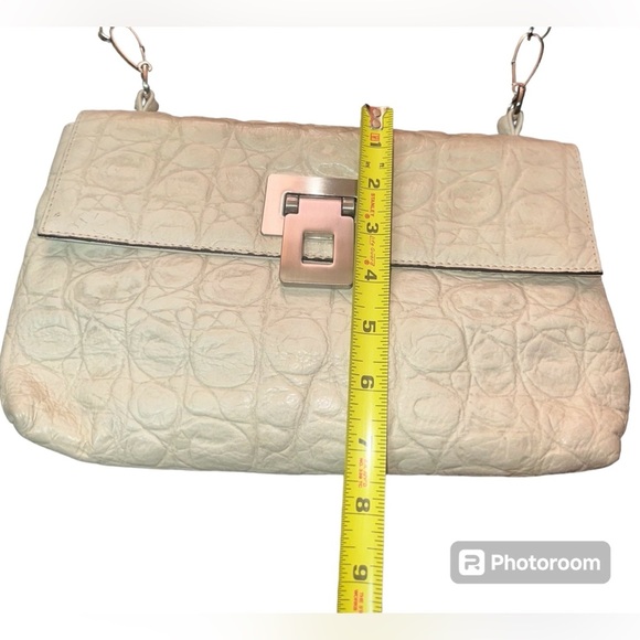 Alberta Di Canio Off white leather with Silvertone hardware Crossbody Bag - Picture 6 of 6